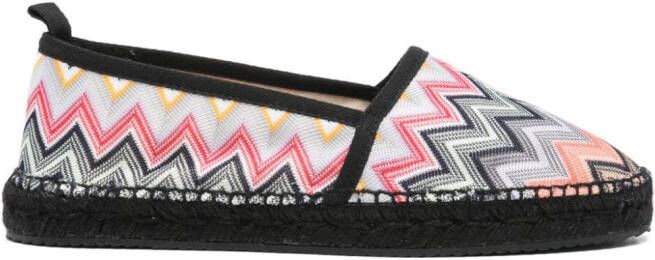 Missoni chevron-knit espadrilles Black