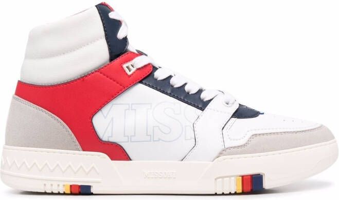 Missoni high-top panelled sneakers White
