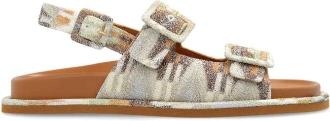 Missoni open toe leather sandals Neutrals