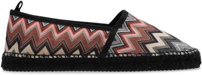 Missoni zigzag-woven espadrilles Black