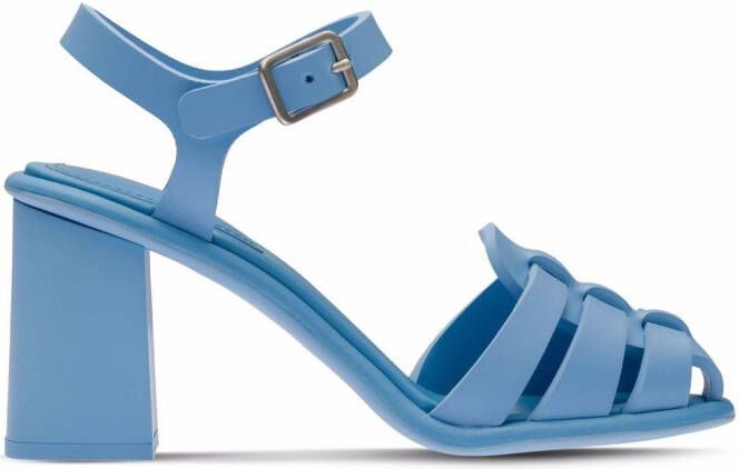 Miu EVA ankle strap 85mm sandals Blue