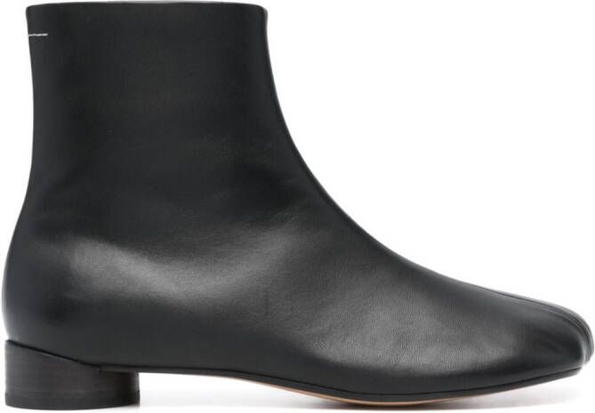 MM6 Maison Margiela 30mm leather ankle boots Black