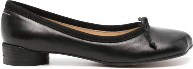 MM6 Maison Margiela Anatomic leather ballerina shoes Black