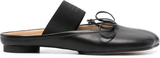 MM6 Maison Margiela Anatomic numbers-strap ballet flats Black
