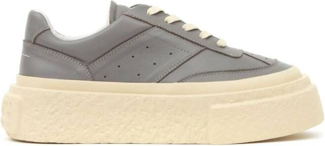 MM6 Maison Margiela Gambetta leather sneakers Grey