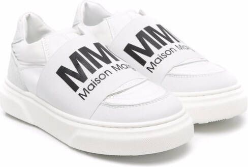 MM6 Maison Margiela Kids logo-print slip-on sneakers White