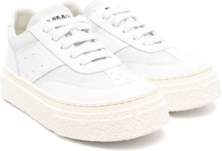 MM6 Maison Margiela Kids low-top leather sneakers White