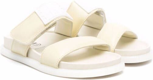 MM6 Maison Margiela Kids round-toe flat sandals Yellow