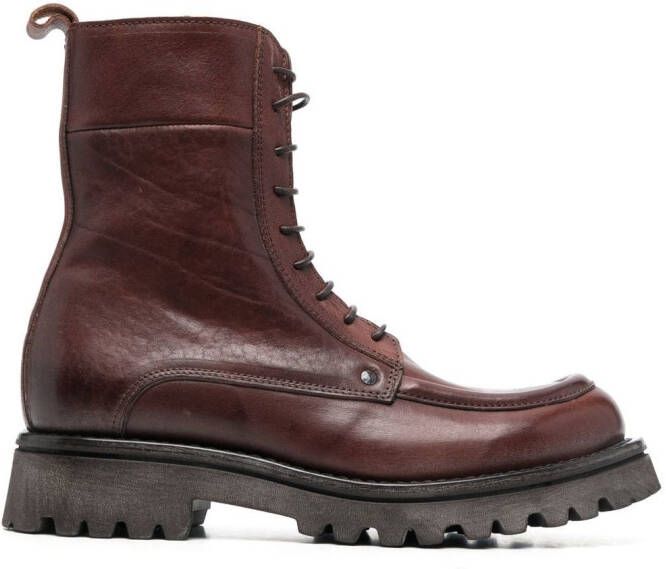 Moma 40mm ridged ankle boots Brown