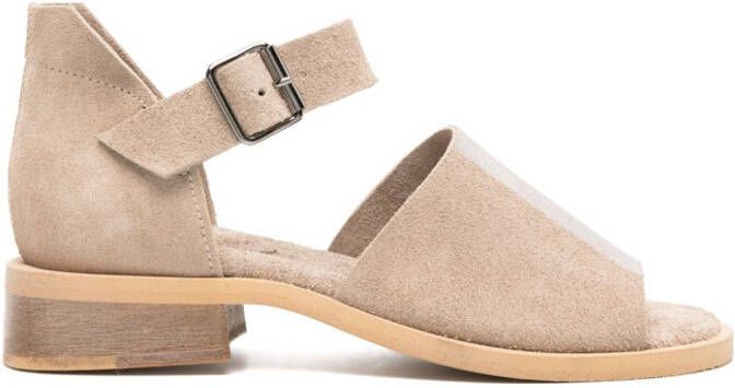 Moma Grinzato suede sandals Neutrals