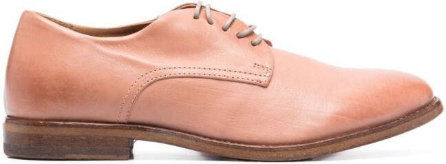 Moma leather faded-effect brogues Pink