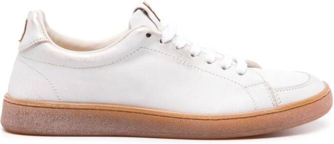 Moma metallic-sheen leather sneakers White