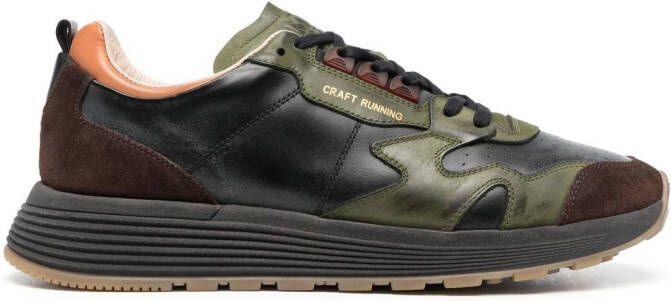 Moma panelled lace-up sneakers Black