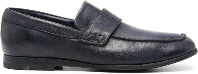 Moma pebbled-leather loafers Blue