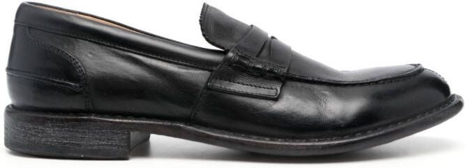 Moma penny-slot leather loafers Black