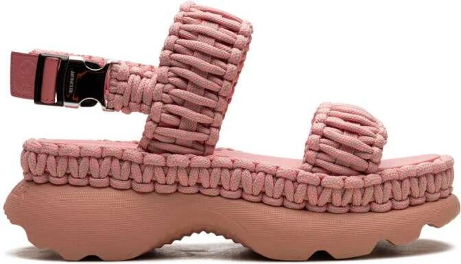 Moncler Belay woven open-toe sandals Pink