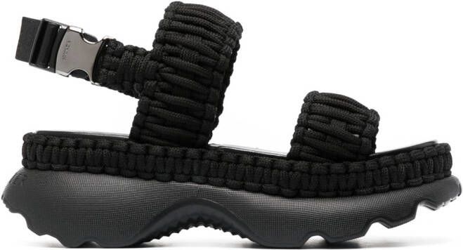 Moncler Belay woven sandals Black