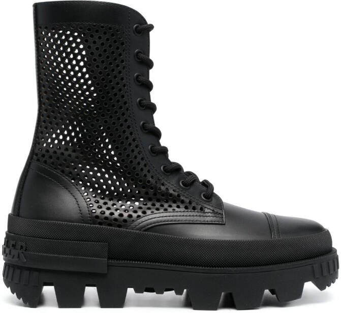 Moncler Carinne perforated ankle boots Black