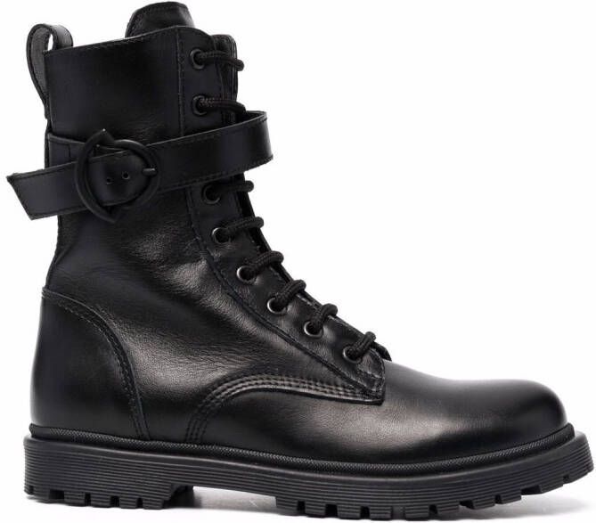 Moncler Enfant Carinne lace-up combat boots Black