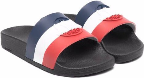 Moncler Enfant slip-on slides Blue