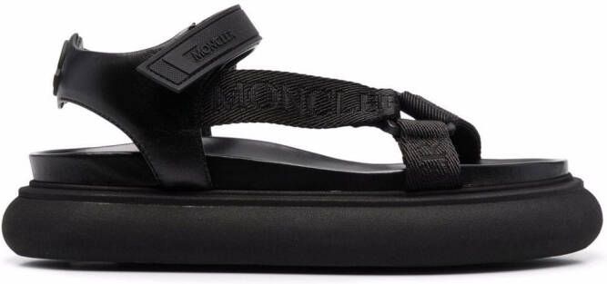 Moncler touch-strap sandals Black