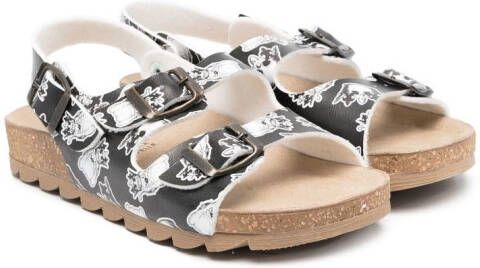 Monnalisa graphic-print sandals Black