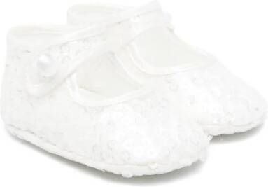 Monnalisa sequined pre-walkers White