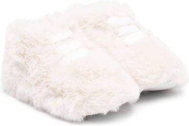 MONTELPARE TRADITION faux-fur touch-strap shoes Neutrals