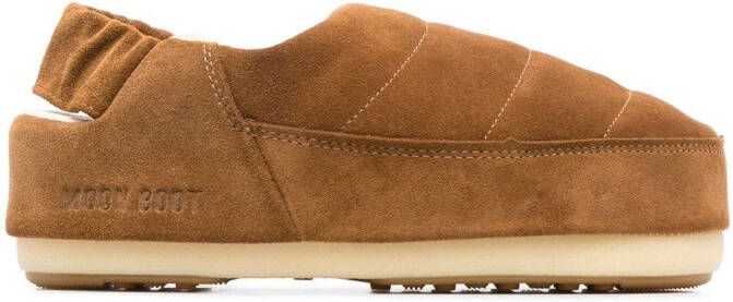 Moon Boot Evolution suede slippers Brown