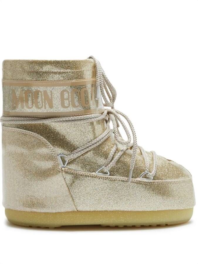 Moon Boot Icon Low Glitter boots Gold