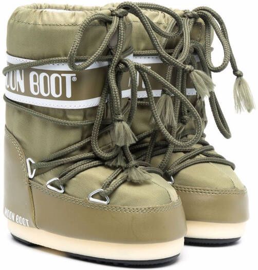 Moon Boot Kids logo print Moon Boots Green