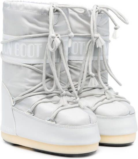 Moon Boot Kids logo-print moon-boots Grey