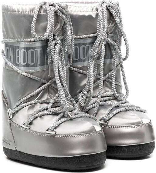 Moon Boot Kids silver-tone moon boots