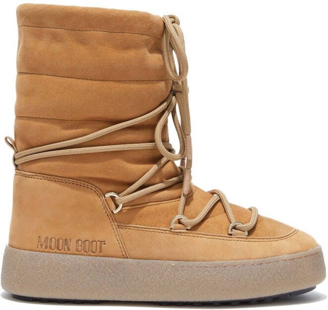 Moon Boot quilted lace-up boots Brown