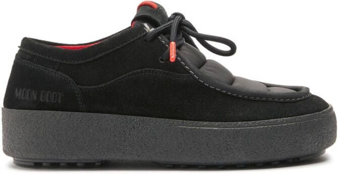 Moon Boot Mtrack Wallaby panelled suede sneakers Black