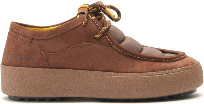 Moon Boot Mtrack Wallaby panelled suede sneakers Brown