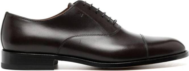 Moreschi Cleveland panelled leather oxford shoes Brown