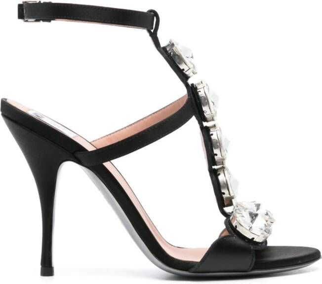 Moschino 110mm gem-embellished sandals Black