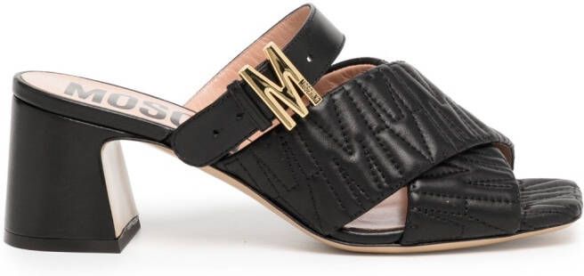 Moschino 60mm leather sandals Black