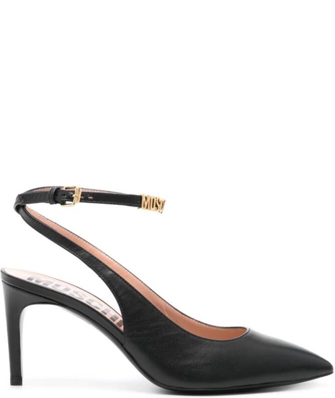 Moschino 80mm leather pumps Black