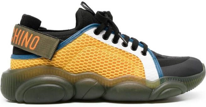 Moschino colour-block lace-up sneakers Green