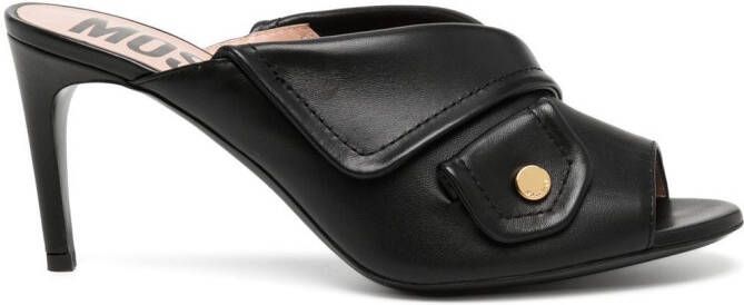 Moschino heeled leather sandals Black