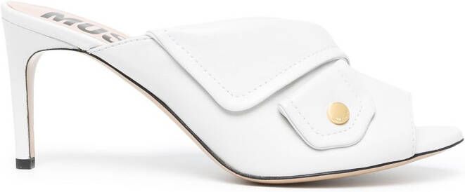 Moschino open-toe leather sandals White