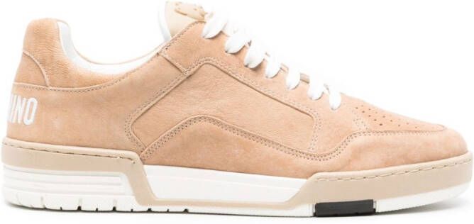 Moschino Streetball leather sneakers Neutrals