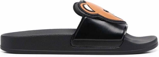 Moschino Teddy Bear motif slides Black