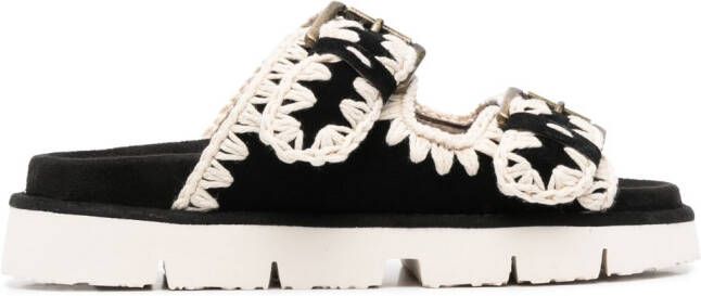 Mou Bio Buckle sandals Black