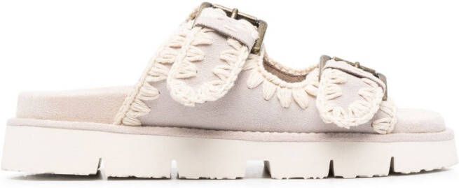 Mou Bio Buckle sandals Neutrals
