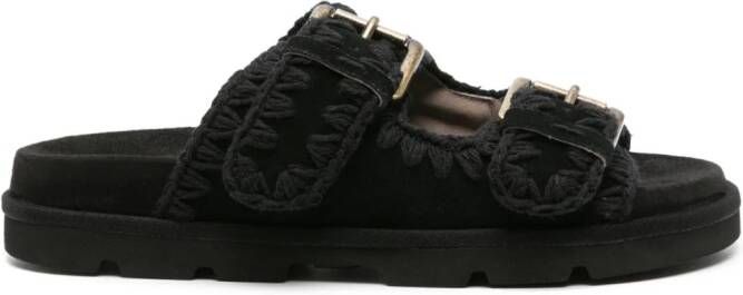 Mou Bio suede sandals Black