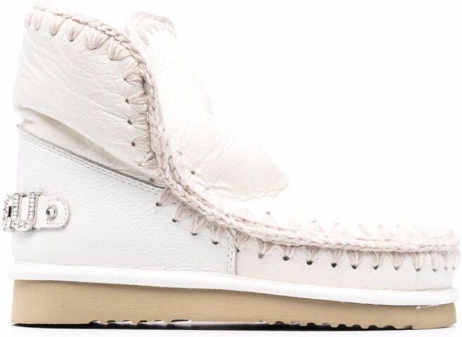 Mou Eskimo 18 logo-embellished ankle boots White