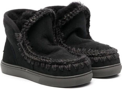 Mou Kids sheepskin ankle boots Black